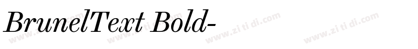 BrunelText Bold字体转换